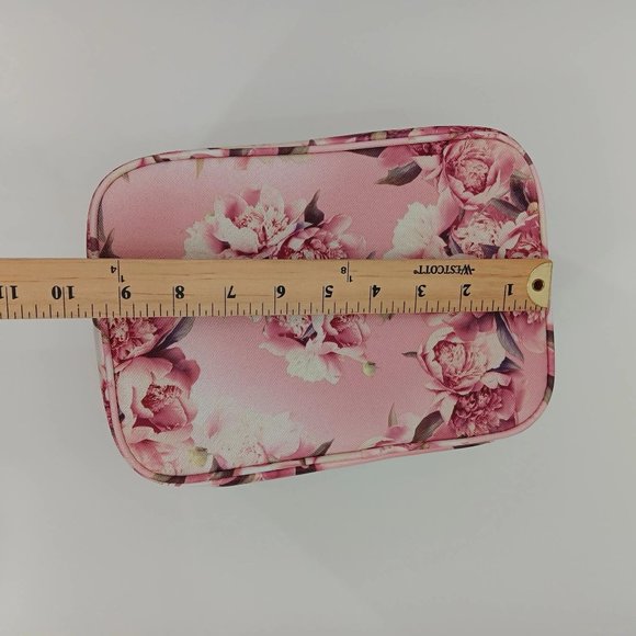 CONAIR SOPHIA JOY PINK FLORAL PRINT TRAIN CASE, MAKEUP BAG TRAVEL BAG FOR COSMET - Picture 11 of 16